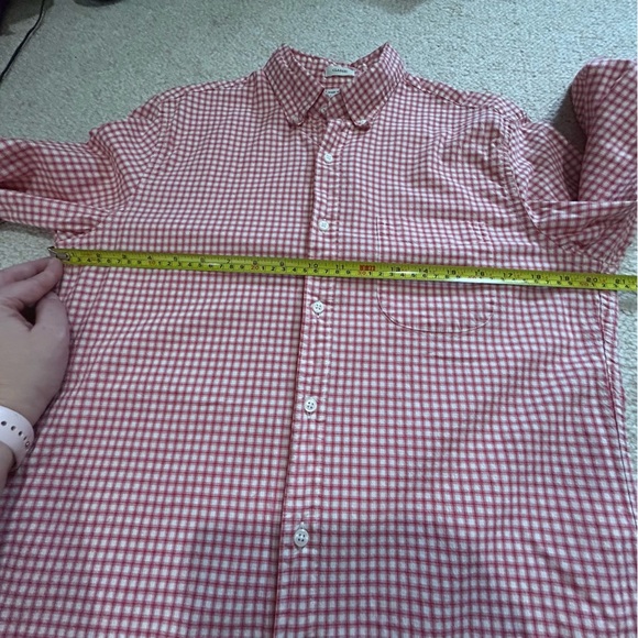 J. Crew Mens Secret Wash Shirting Res Plaid Button Up Long Sleeve Size Medium - Picture 7 of 10